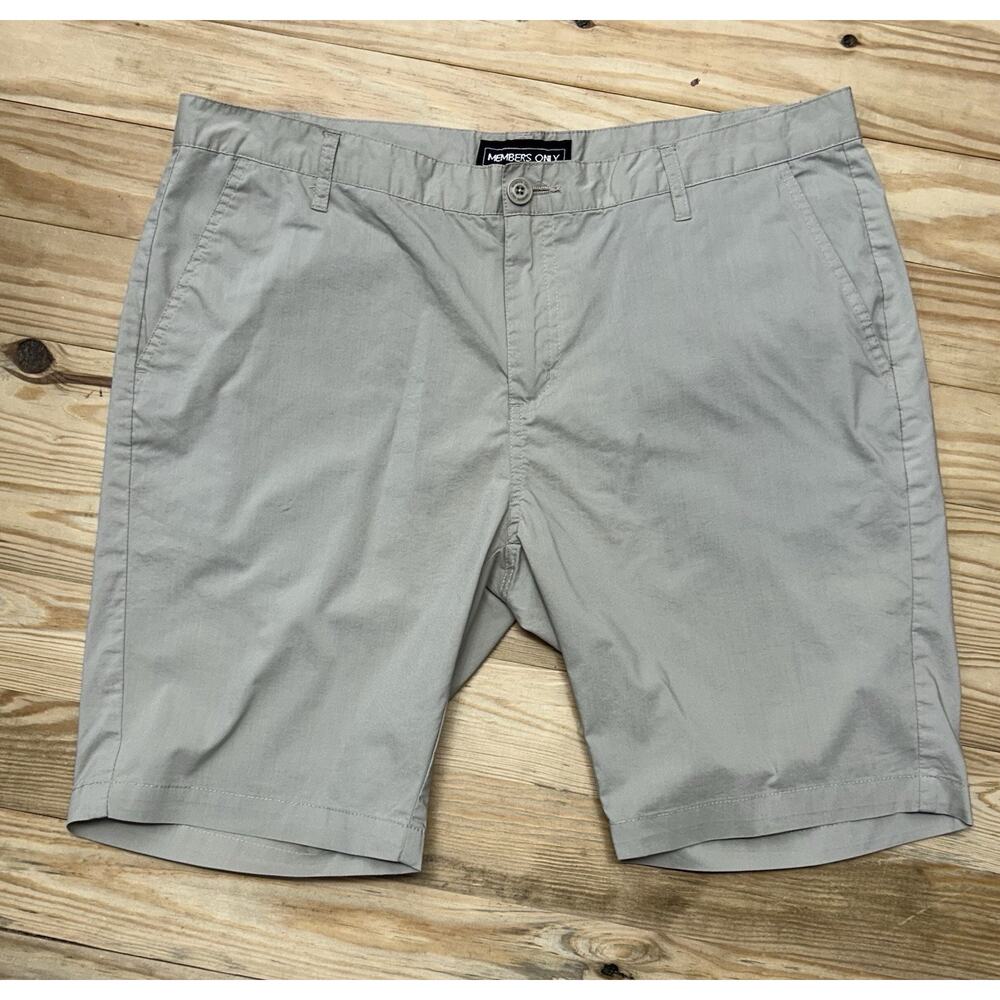 Members Only Shorts Mens Sz36 Chino Mid Rise Stretch Career Preppy 9" inseam .